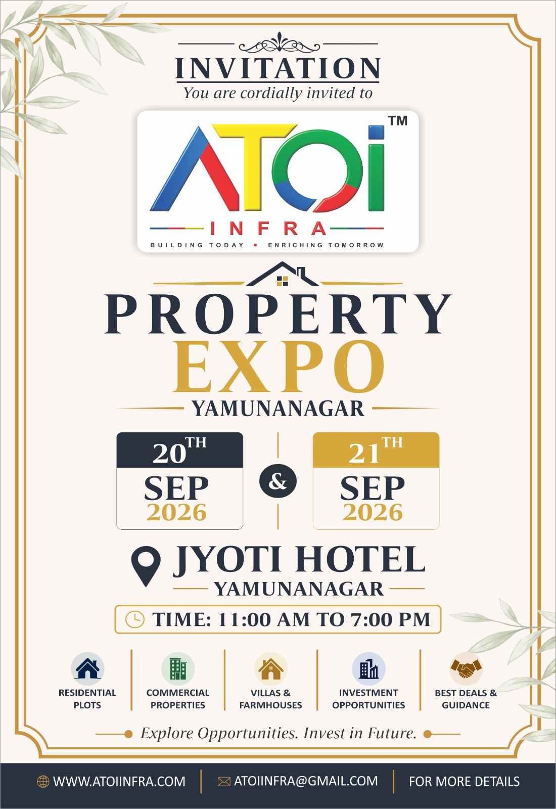 ATOi Infra Property Expo Yamunanagar - Official Invitation - UVA Financial Services